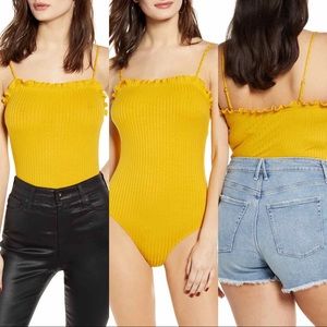 💥 NEW | Sunny Yellow Ruffle Trimmed Bodysuit